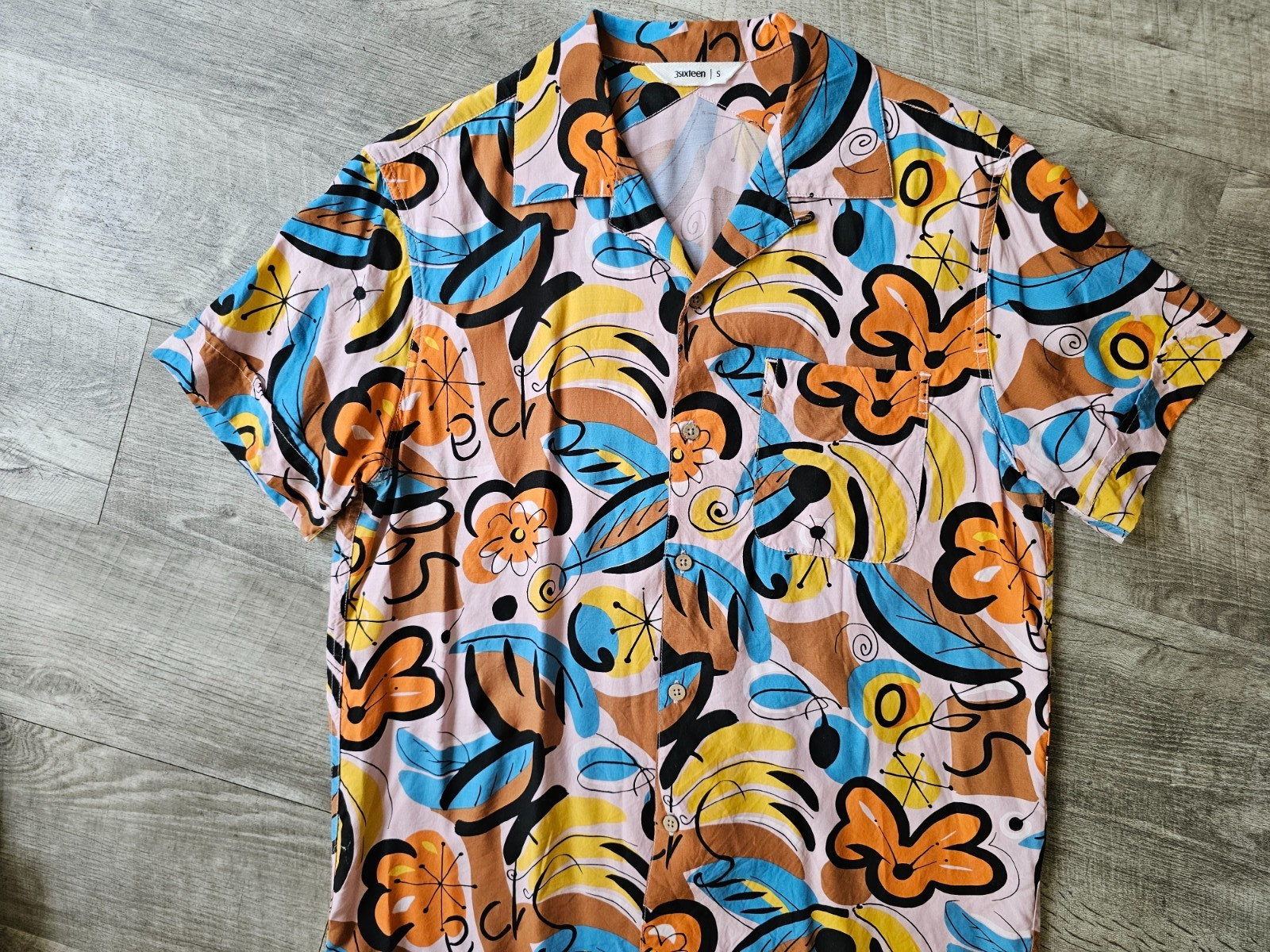3sixteen Vacation Shirt Tropical Print Small