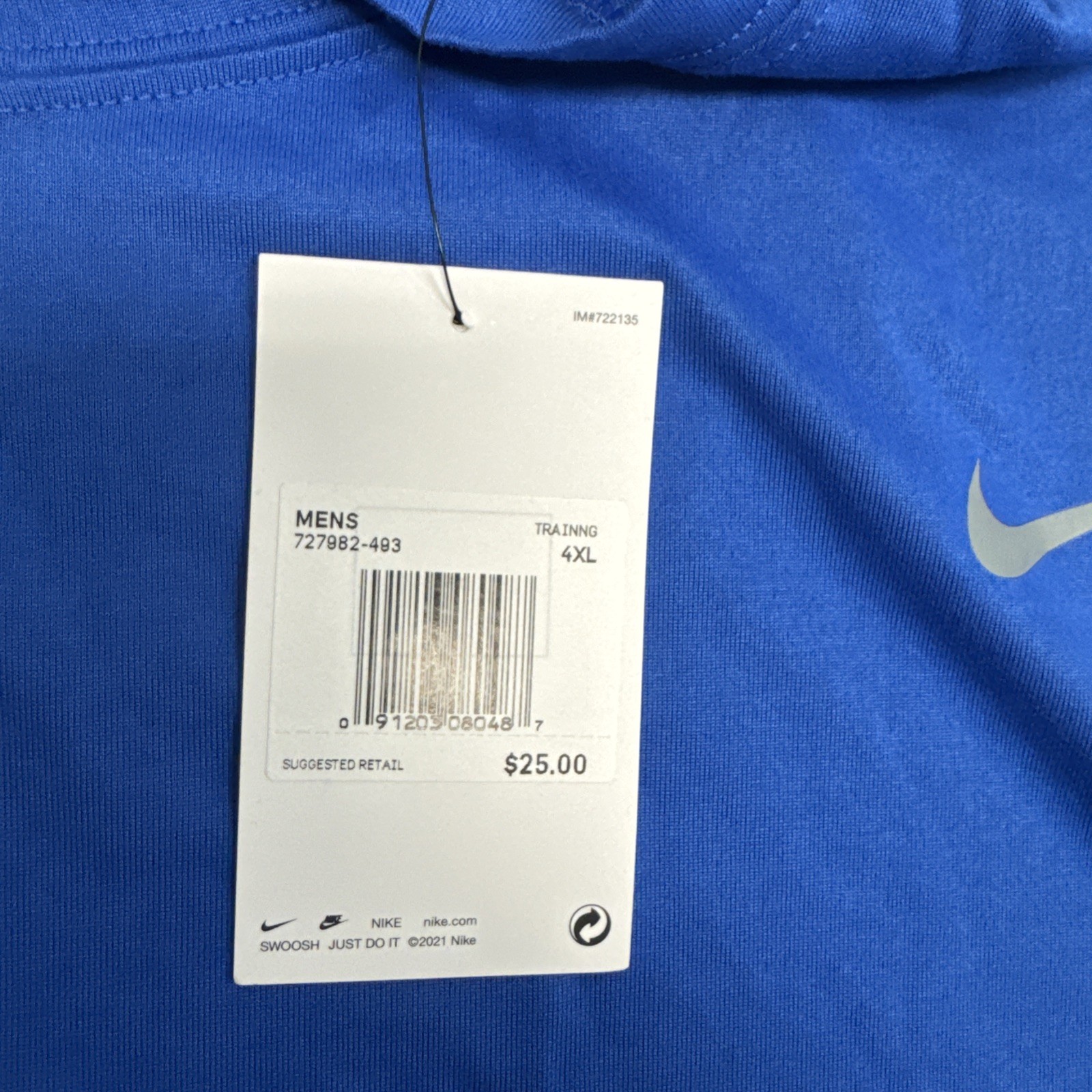 Nike Team Legend T Shirt Men 4XL Royal Blue Dri Fit Short Sleeve Crewneck Active