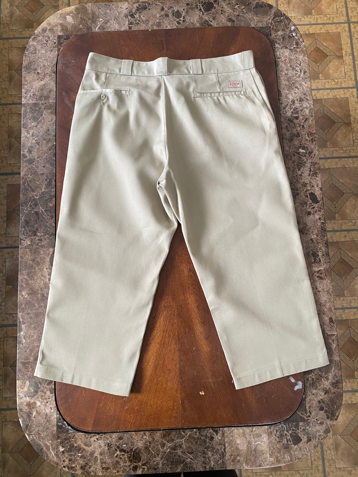 Cropped DICKIES Original 874 Khaki Work Pants 36×23 (Altered inseam length)