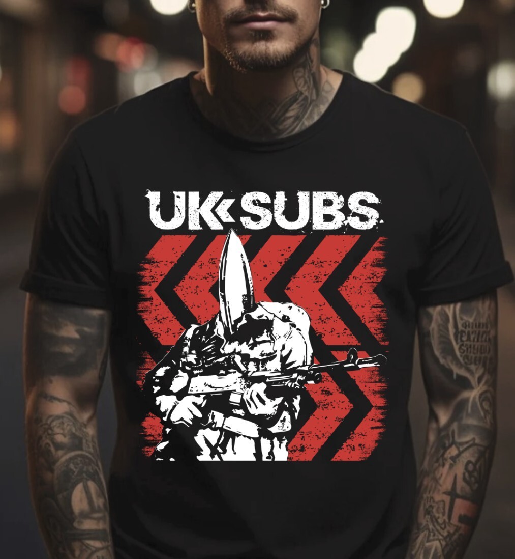 UK SUBS Warhead Men Black T-Shirt, S-5XL