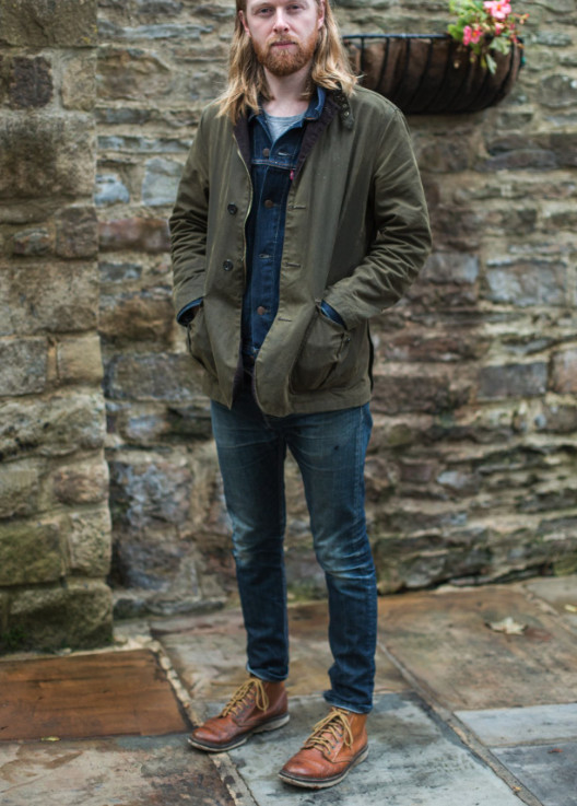 BARBOUR LUTZ Waxed Jacket Olive Rugged Sophistication MSRP$520 British Heritage