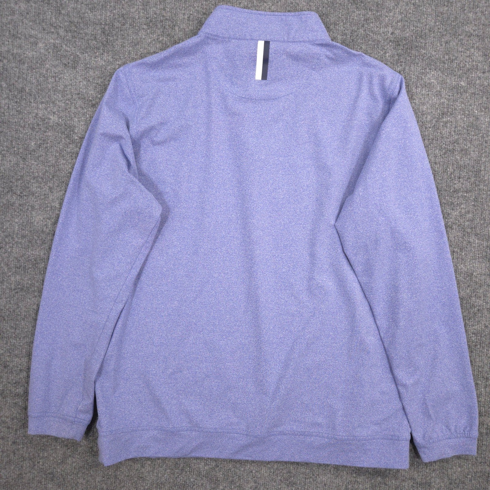 Rhoback 1/4 Zip Mens Large Blue Heather Q-Zip Performance Golf Preppy Pullover