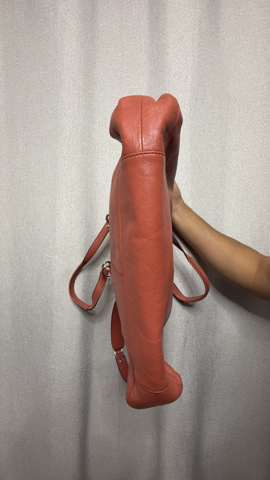 Coach Ashley Bag In Coral with OG Hangtag and Crossbody Strap F15513 Leather Bag