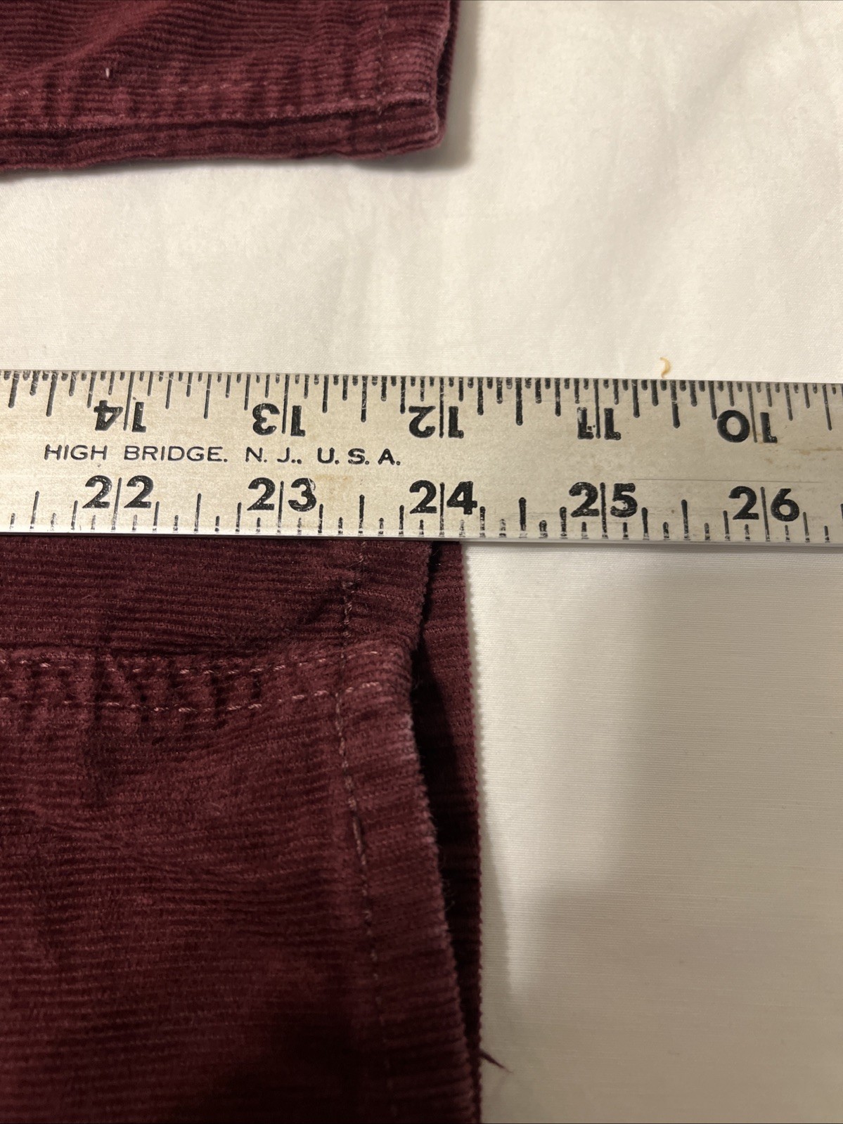 Gap Vintage Slim High Rise Corduroy Pants Size 27/4sBurgundy Maroon Womens