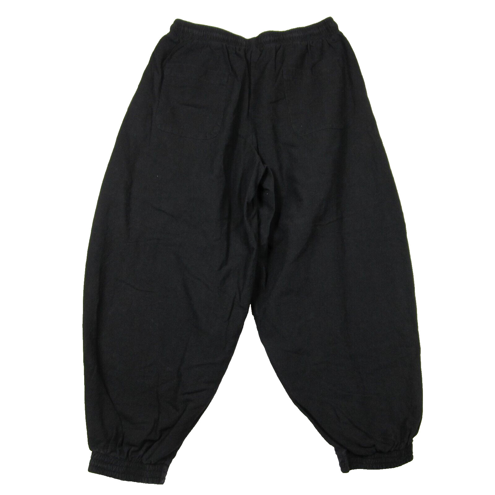 Oriental Jogging pants Adults size 28×23 Black baggy pockets lightweight