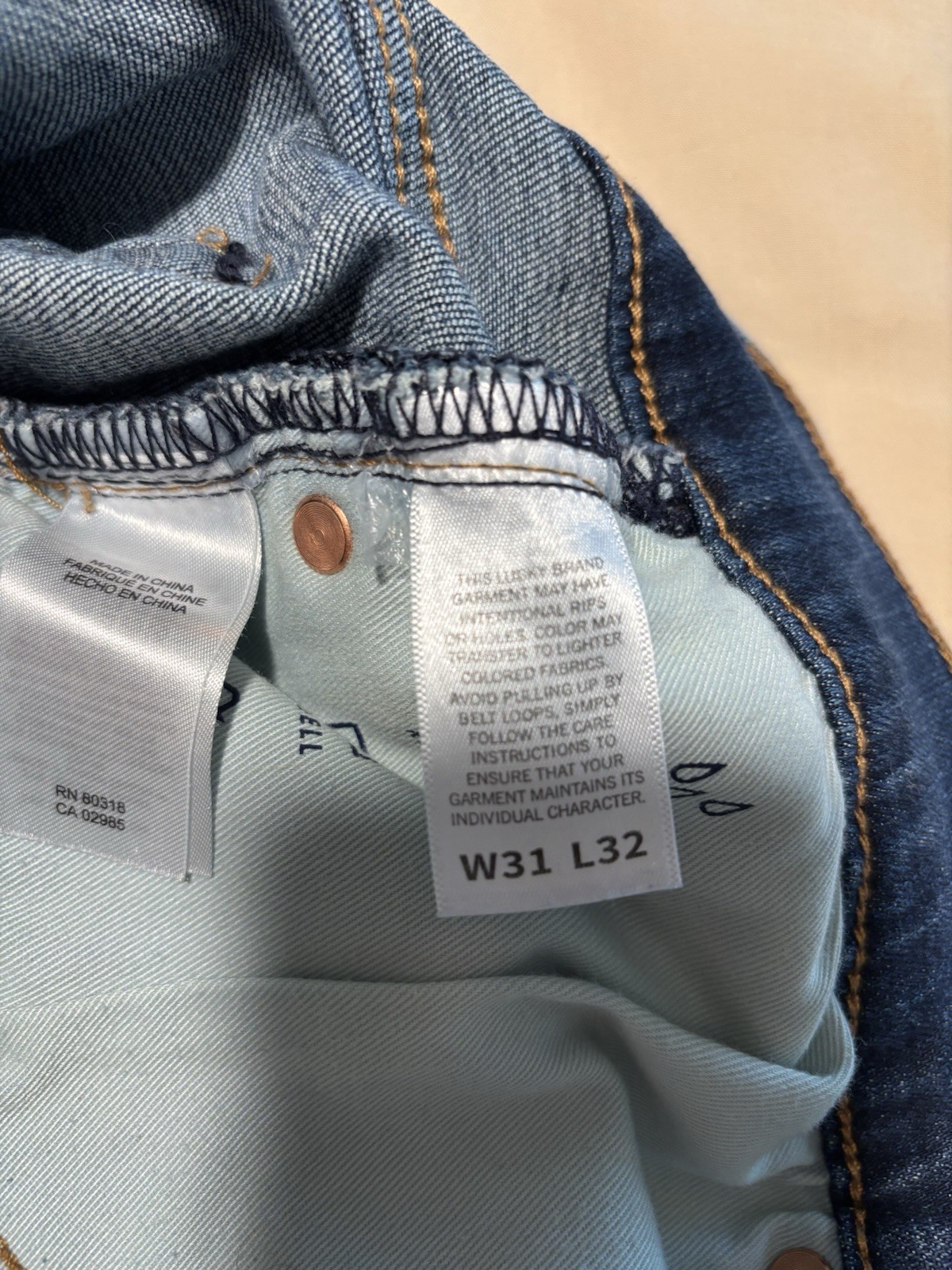 Lucky Brand 363 Vintage Straight 31×32 ( 29.5 Actual Length) Denim
