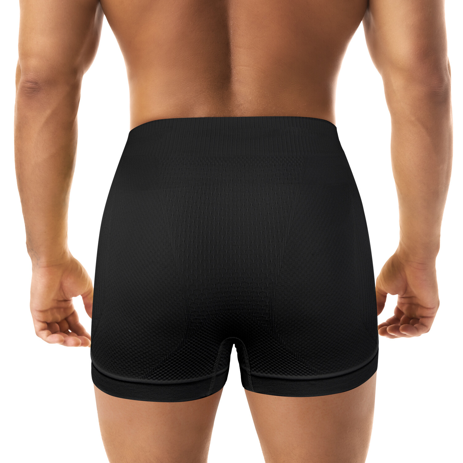 4 Pack Men Seamless Boxer Briefs Shorts Underwear Breathable Soft Stretch Trunks
