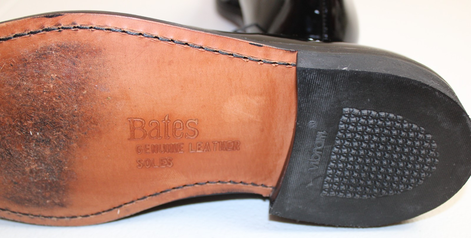 BATES Vibram Patent Leather Military Oxford Dress Shoes -Men’s Size 9.5 Black