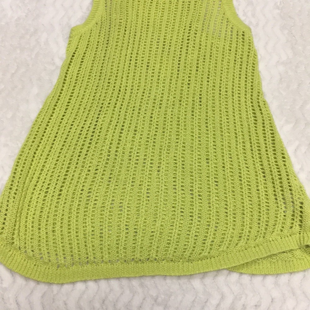 a.n.a Crochet Knit Tank Top – size XSmall Green Women’s Beach Bohemian Casual