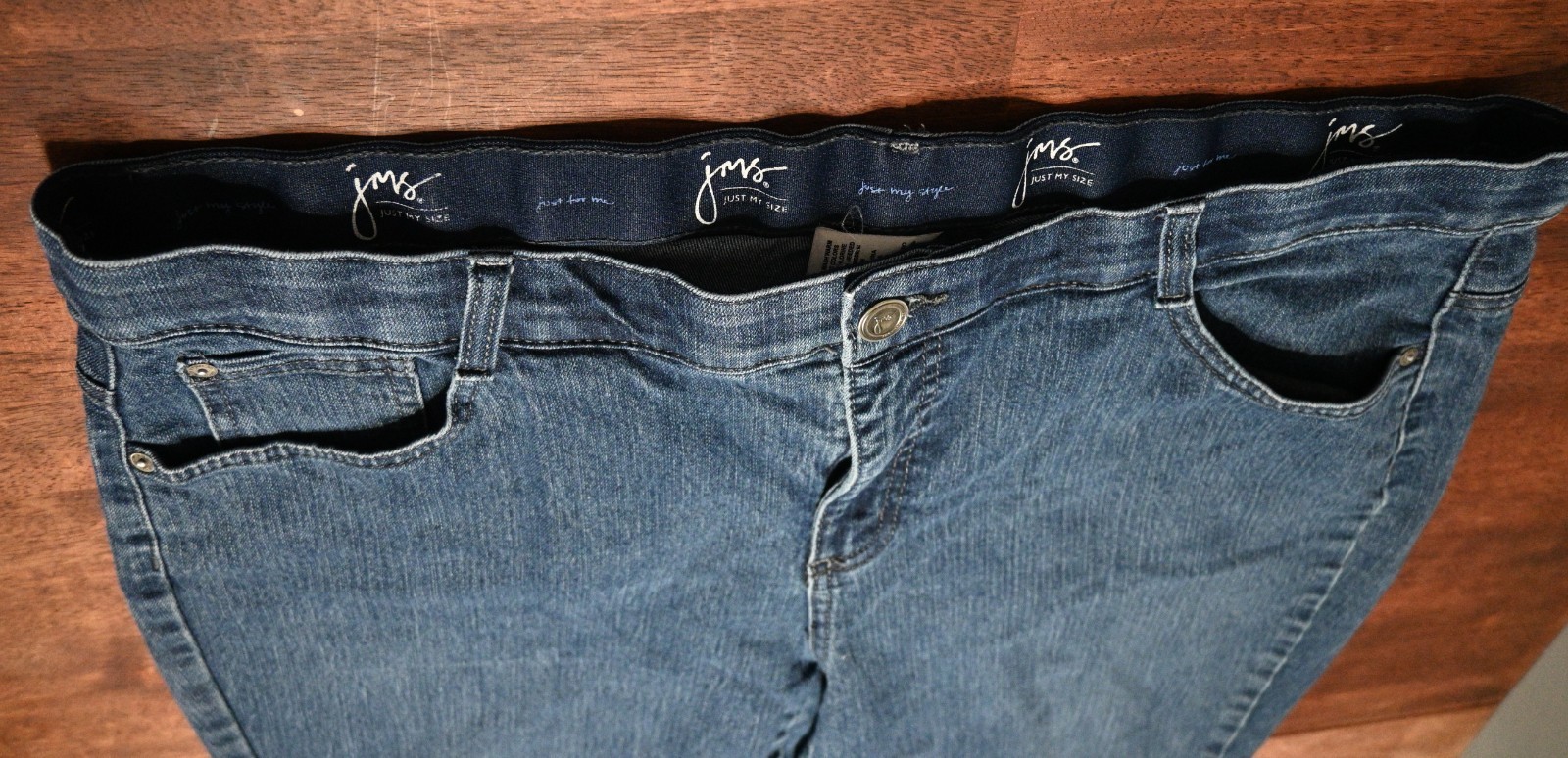 Just My Size Womens Plus Size 20 Denim Jeans Comfort Waist Band Medium Wash JMS