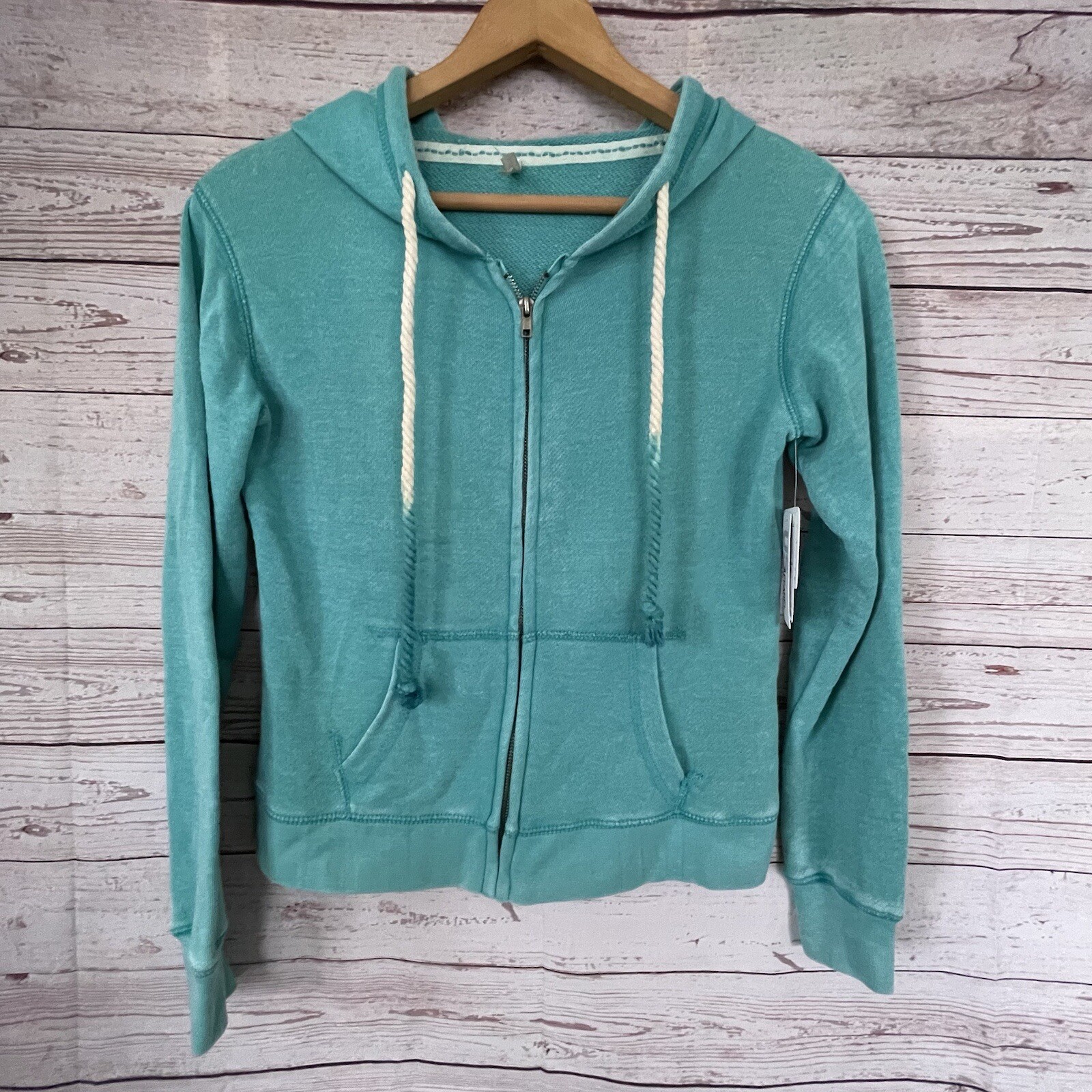 U.S Apparel NWT Zip Up Hoodie Woman’s Sz M Blue Beach Summer
