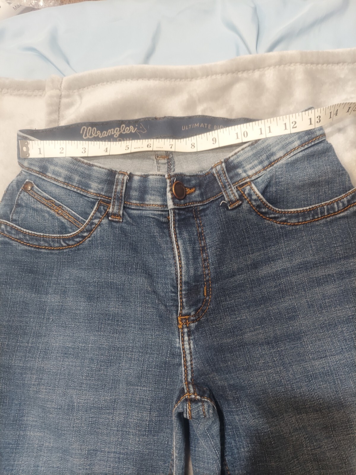 Women’s Wrangler 7 X 34 Willow Casual Jeans Blue Wide Leg Pants