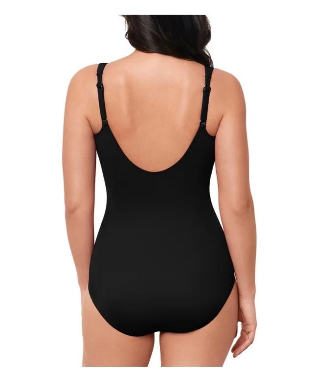 Miradonna Miraclesuit Womens Swimsuit Black One-Piece Slimming Smoothing