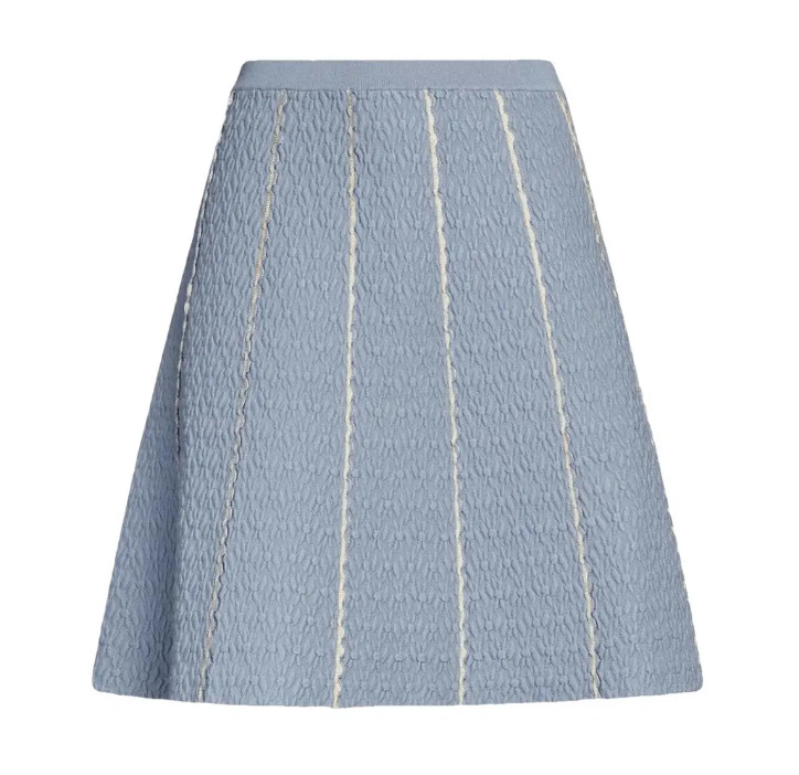 Sandro Paris Women’s Infinity Blue Stripe Knit Skirt Size 0 (XS) BRAND NEW