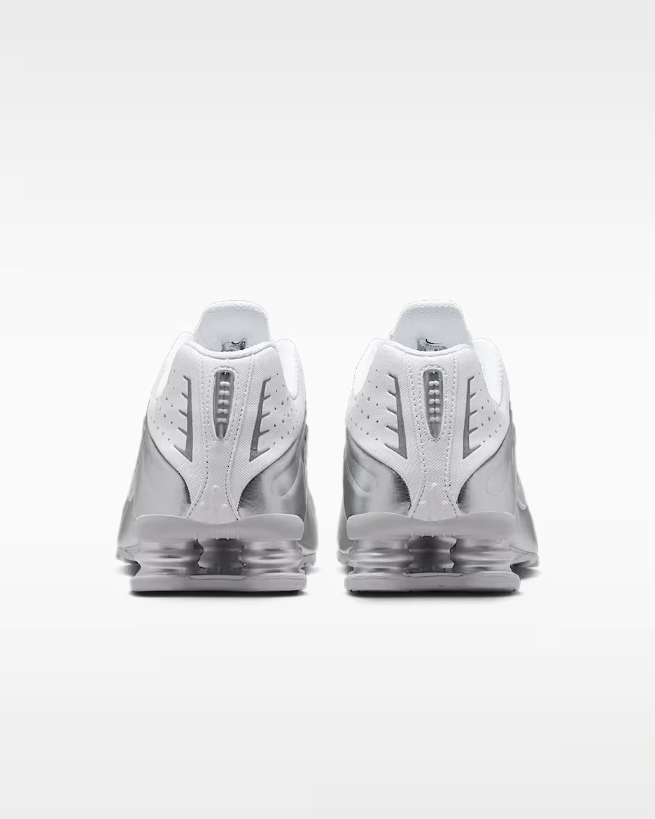 Nike Shox R4 SE Metallic Silver White Grey Athletic Sneaker IR5163-001 Men Sizes