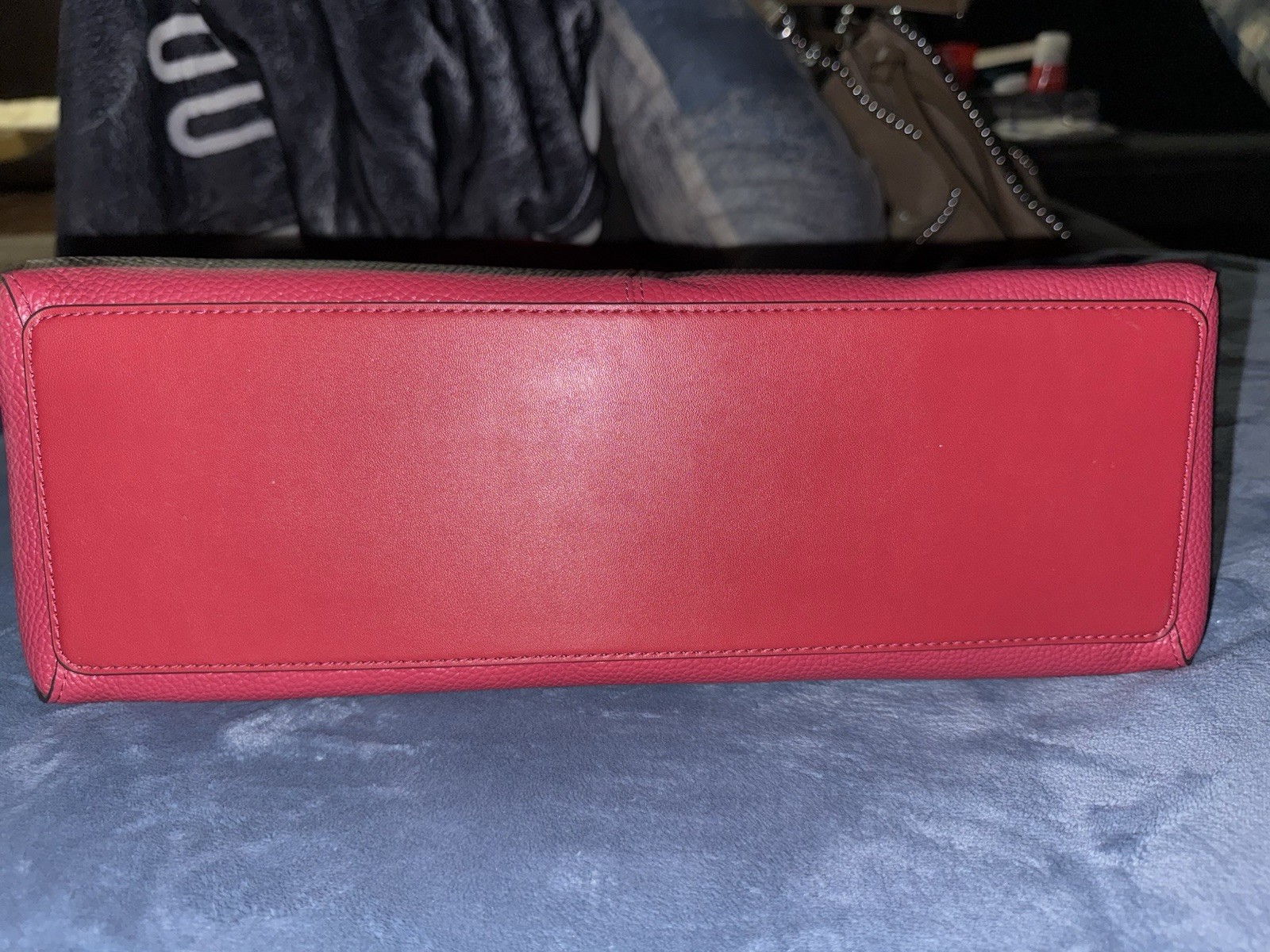 Michael Kors Christina Large Pebbled Leather Shoulder Bag In Dark Raspberry