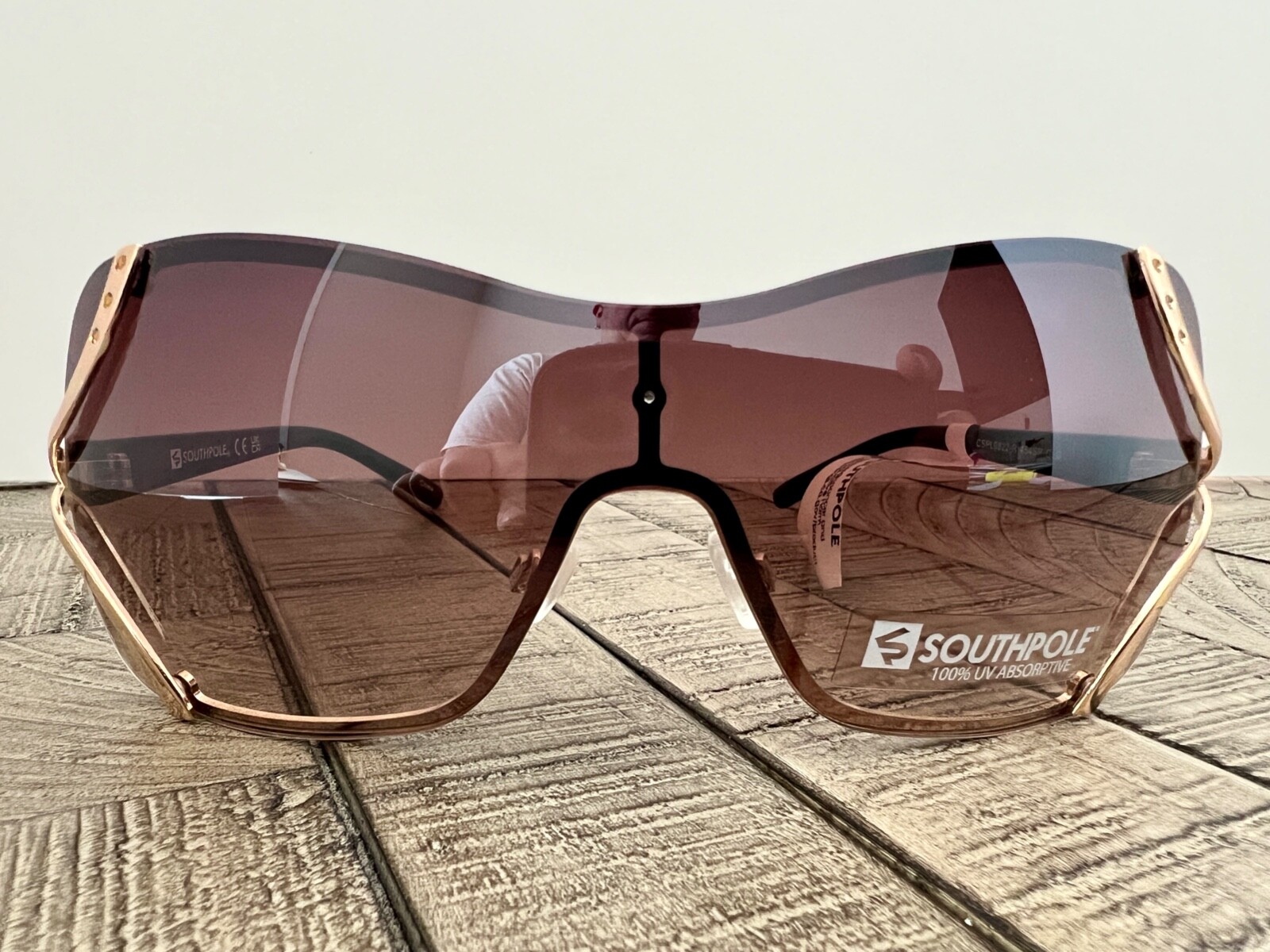 SOUTHPOLE Designer shield Sunglasses 454SP-GOLD