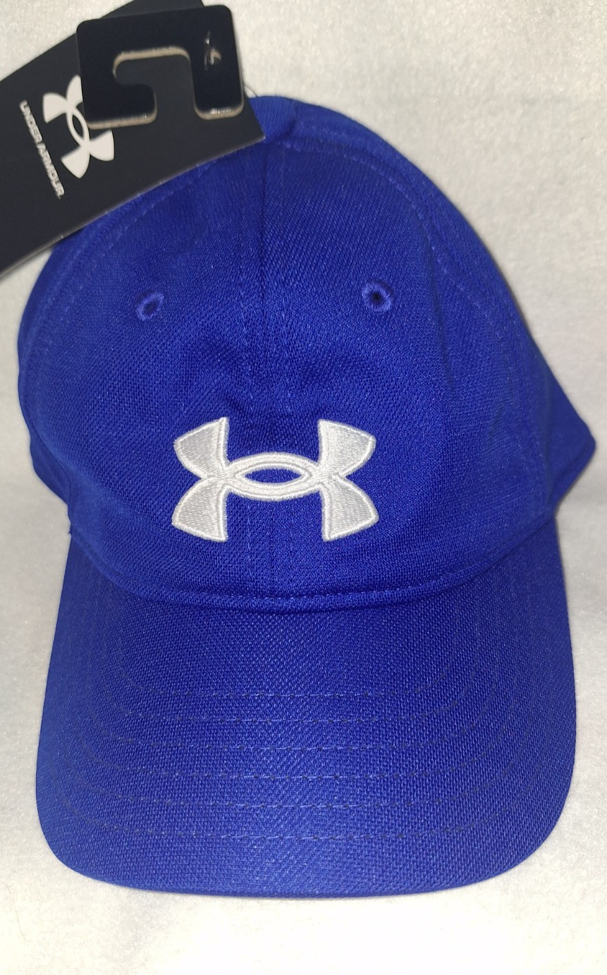 Under Armour Boys Adjustable Cap hat – Sweat Wicking – 1376712 BLUE OSFM