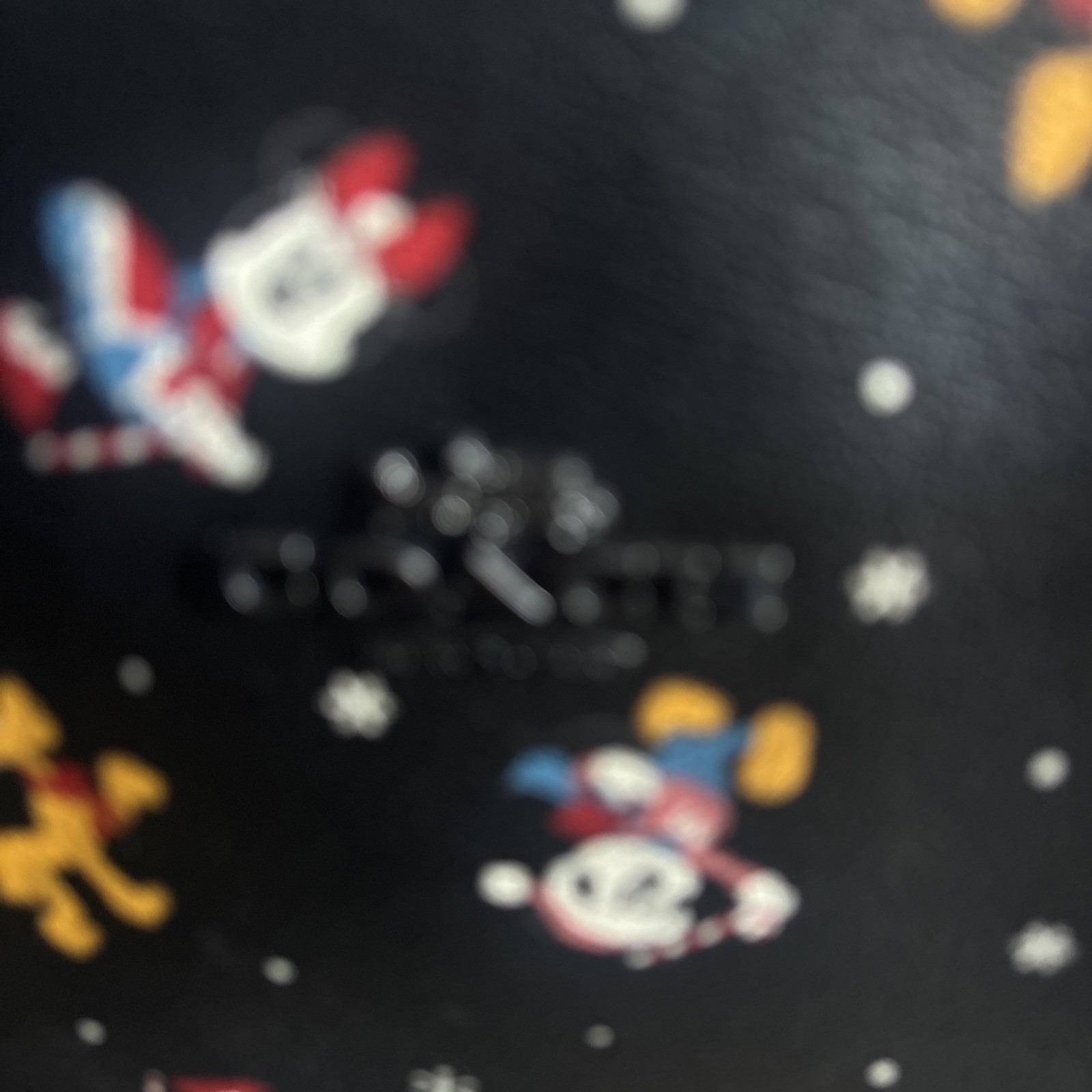 Coach x Disney CM189 Gallery Tote Black Holiday Mickey Donald Pluto NWT