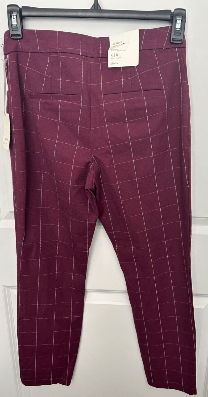 NWT A New Day Pants Size 6 Reg Burgundy Skinny Ankle High Rise Women’s NEW