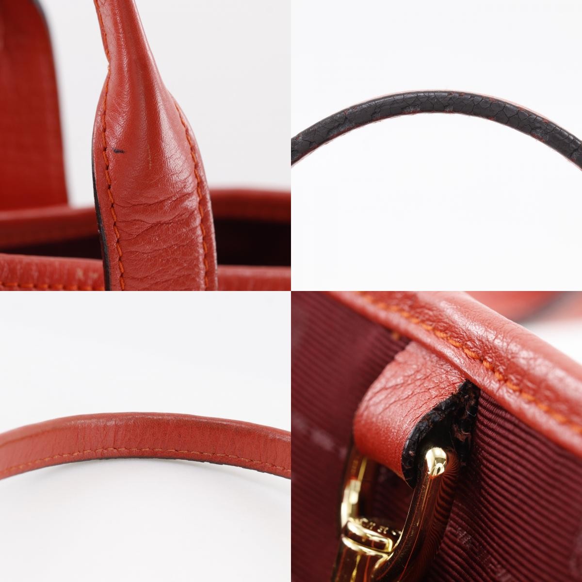 LOEWE Heritage Tote Bag Red leather Women