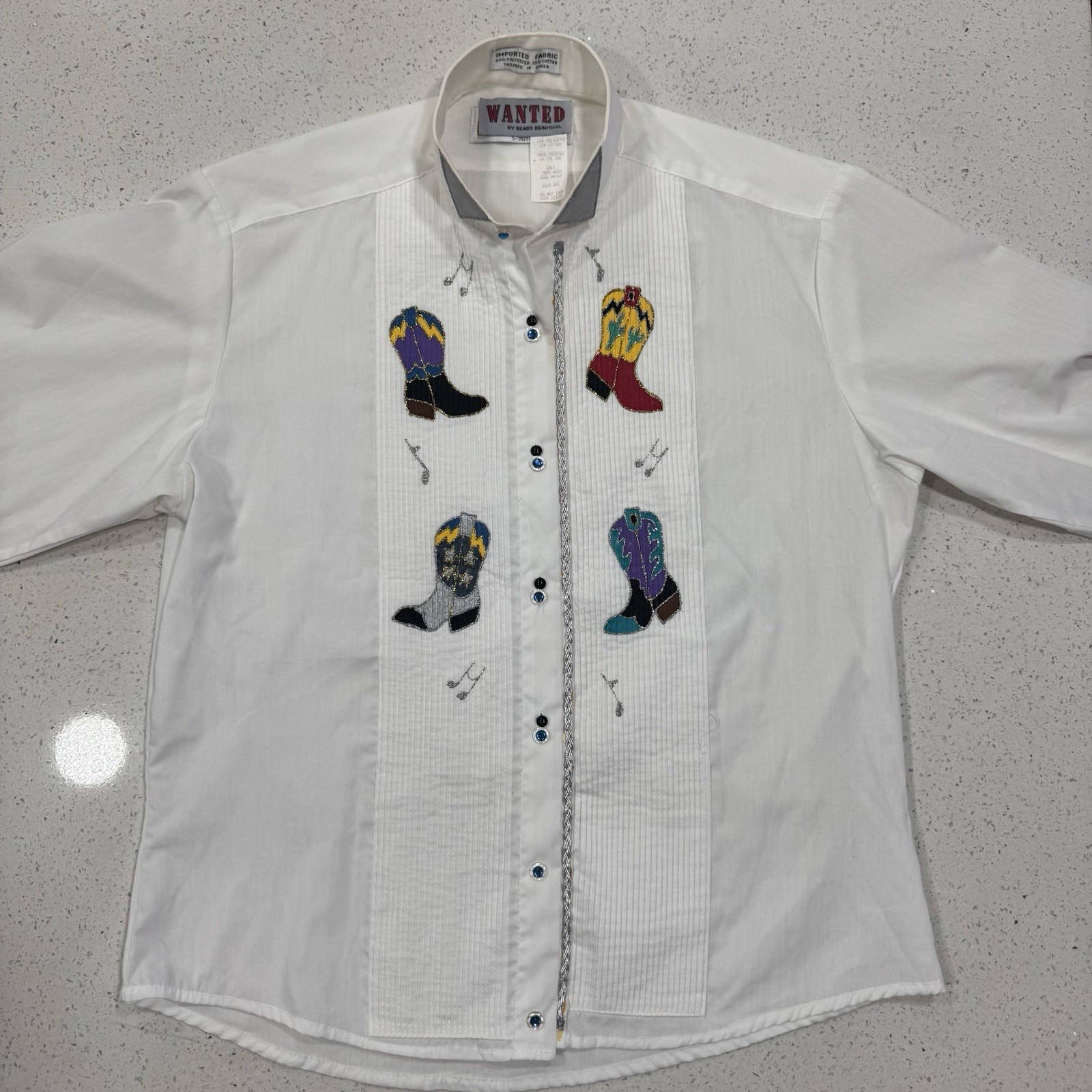 Wanted By Beads Beautiful Women’s Button Up Long Sleeve S 30/31 Western Ranch