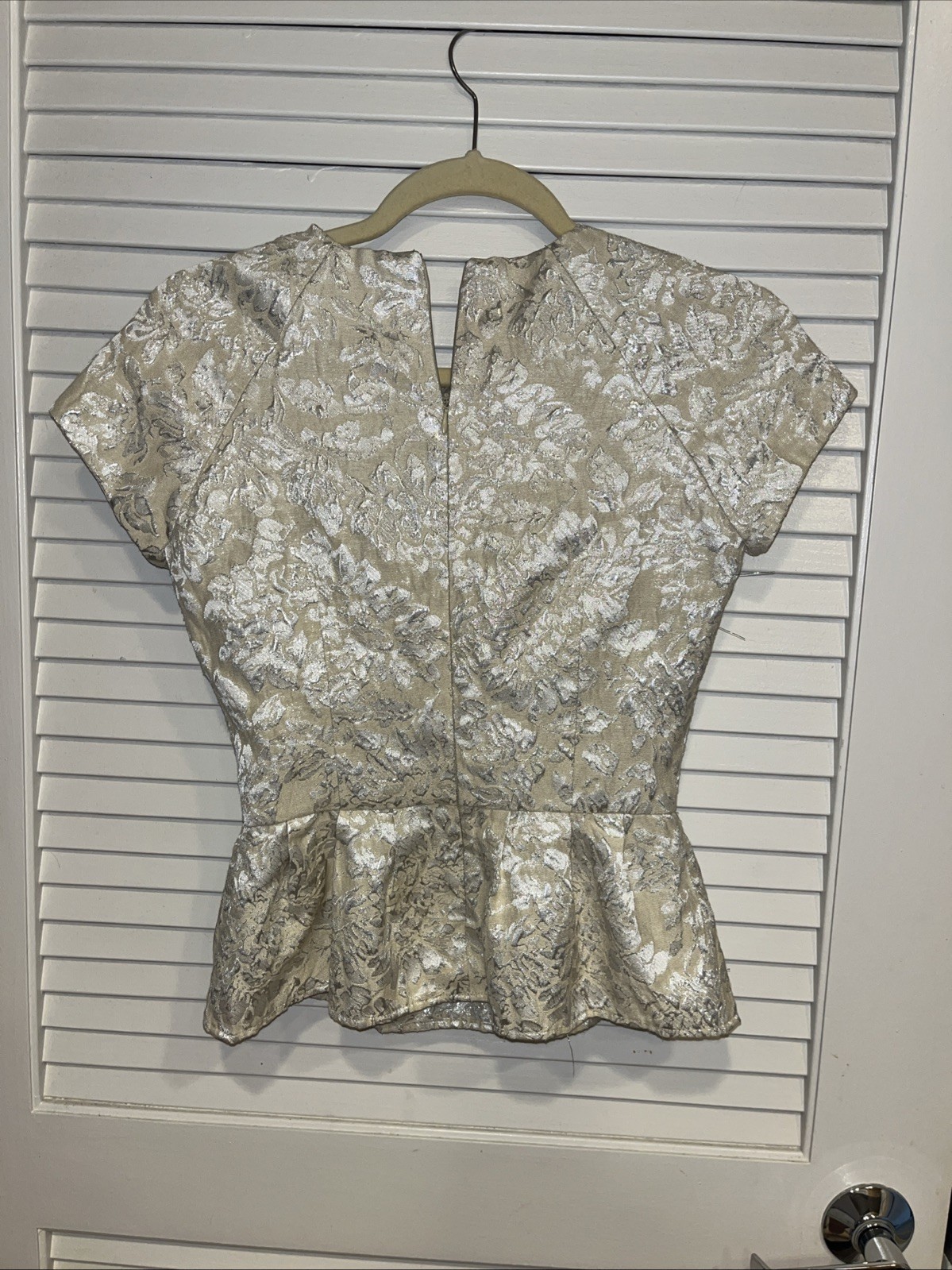 Forever 21 Damask Peplum Top Size XS
