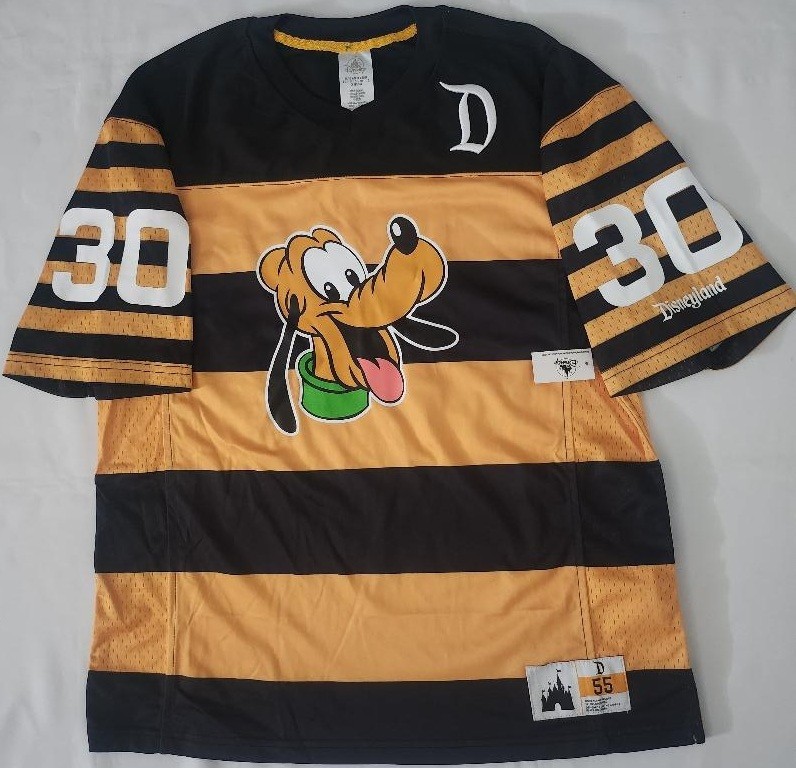 Disney Parks Disneyland 30 Pluto Football Jersey for Adults New Rare Great Gift