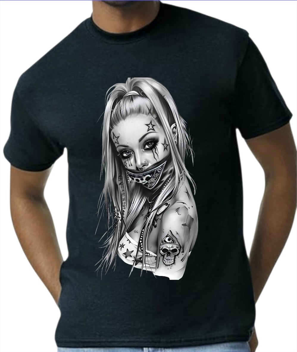Gangster Chic Logo Men’s T-Shirt White or Black or Gray Small to 3X-Large