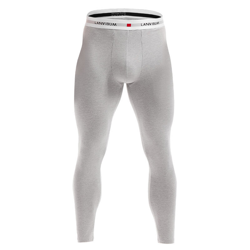 Thermal Underwear Men Thin Cotton Legging Tight Long Johns Compression Bottoms