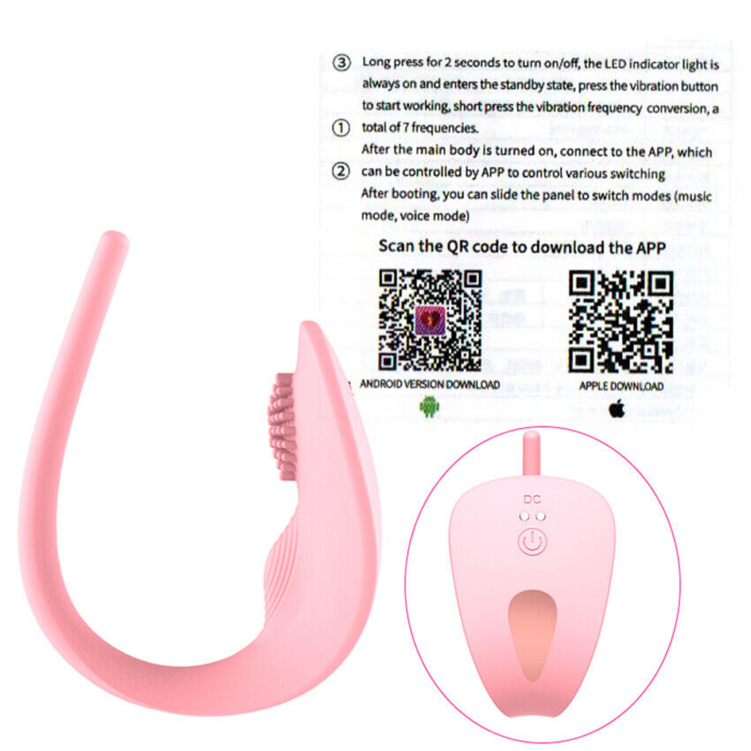 APP Remote Control Vibrating Panties C-String Rechargeable Toy Waterproof Sexy