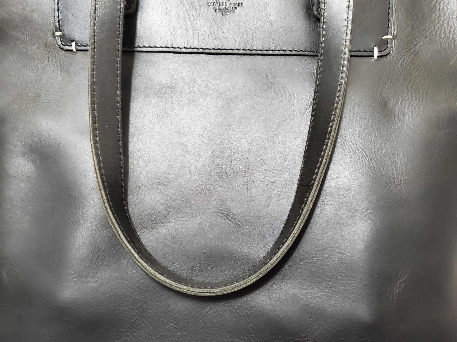 XLarge Will Leather Goods BLACK GENUINE LEATHER SHOULDER BAG HANDBAG PURSE TOTE