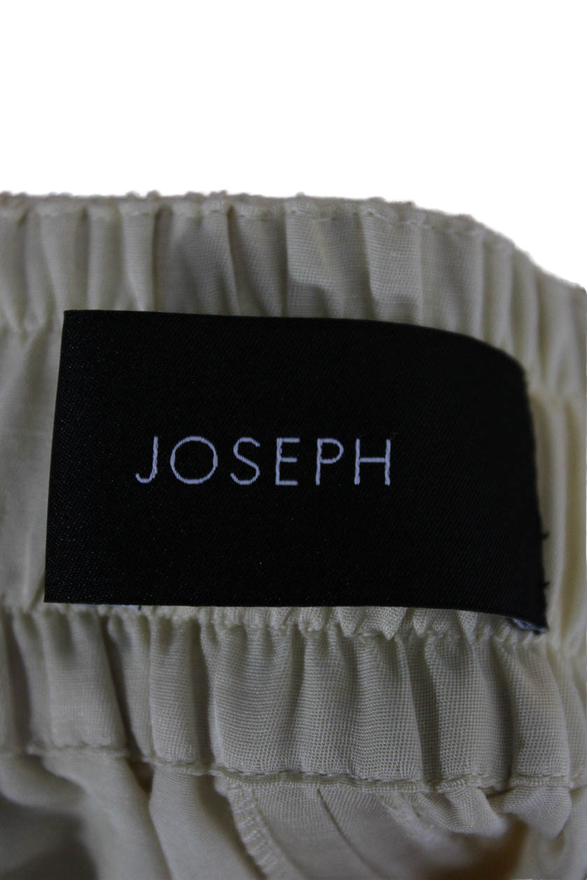 Joseph Womens Cropped Silk Blend Pants Beige Size 44