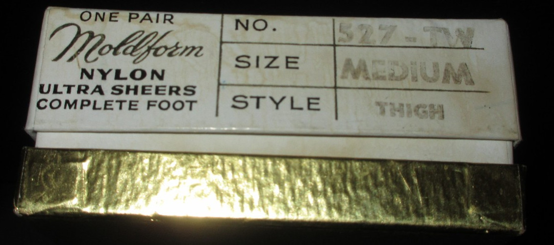 RARE Vintage Nylon Stockings MOLDFORM HIGH quality Thigh Rubber Medium