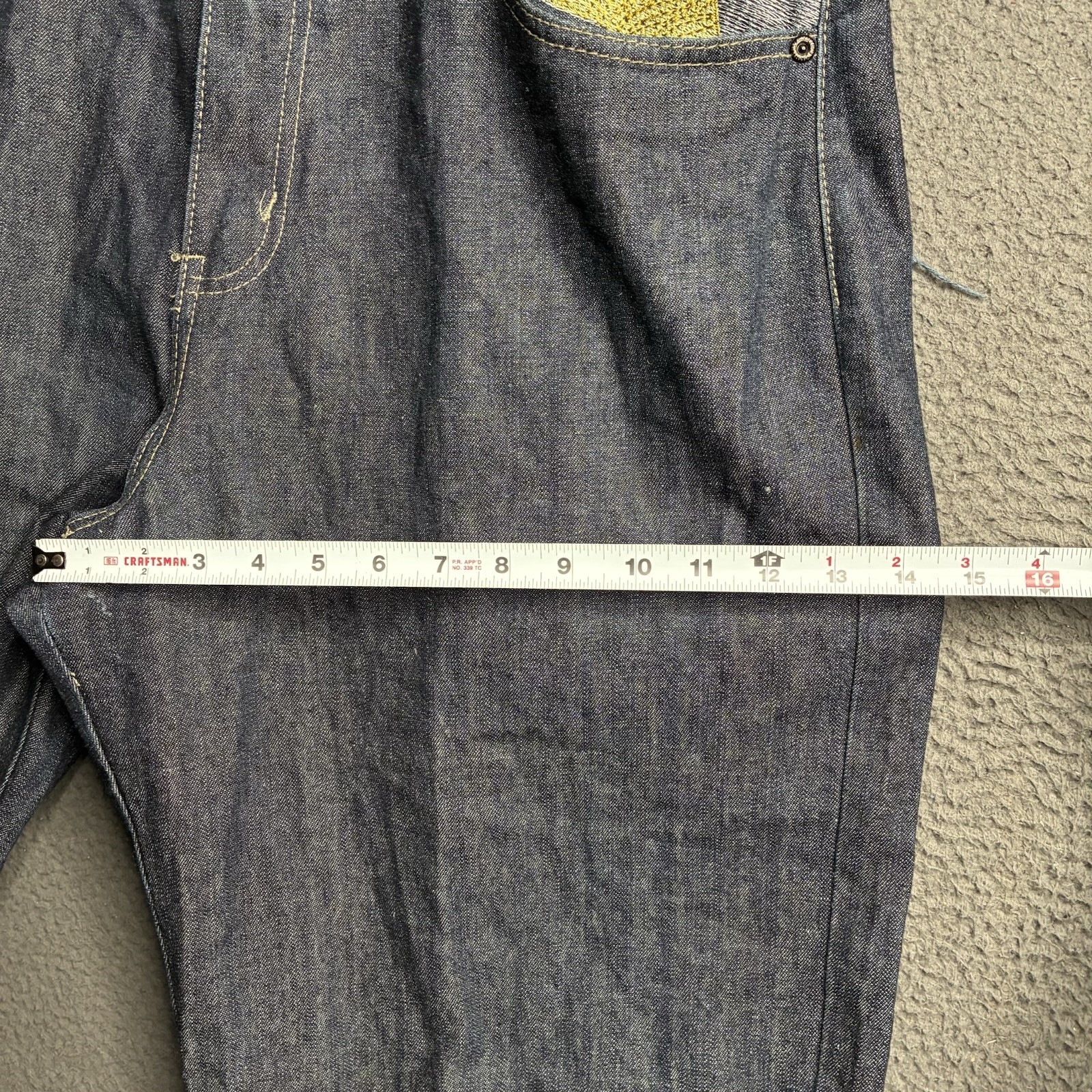 Vtg Martin Ksohoh Style Embroidered 38×34 Denim Jeans Wide Leg Baggy Broken Zip