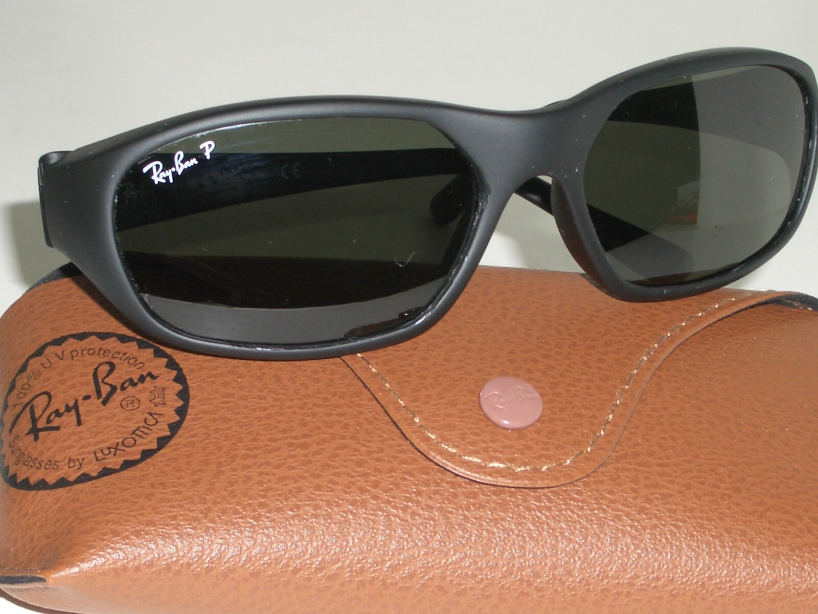 RAY BAN RB2016 W2578 MATTE BLACK GLASS POLARIZED DADDY- O WRAPs SUNGLASSES SUPER