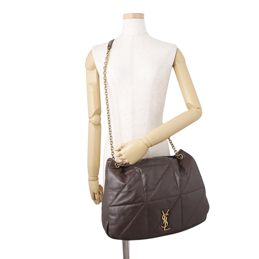 SAINT LAURENT PARIS Jamie 4.3 Chain Shoulder Bag Size Large Lambskin Dark sw…