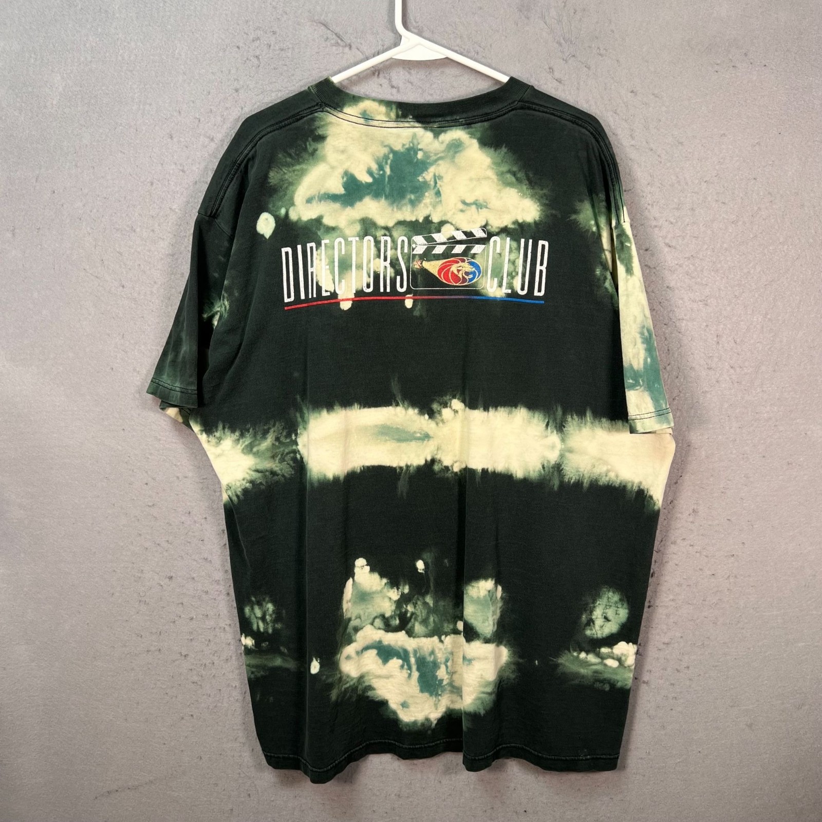 VTG MGM Grand Tie-Dye Directors Club T-Shirt Size 2XL Tultex Cotton Green Beige