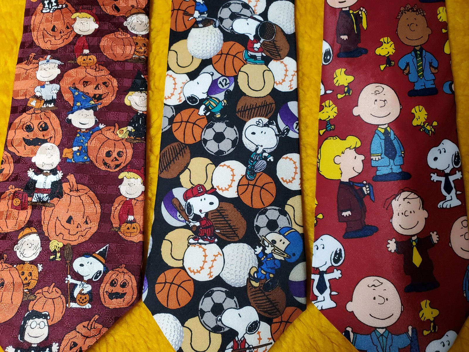 6 pc ~ SNOOPY / CHARLIE BROWN / PEANUTS CARTOON ~ #3 ~ MENS NOVELTY TIES ~ 56″