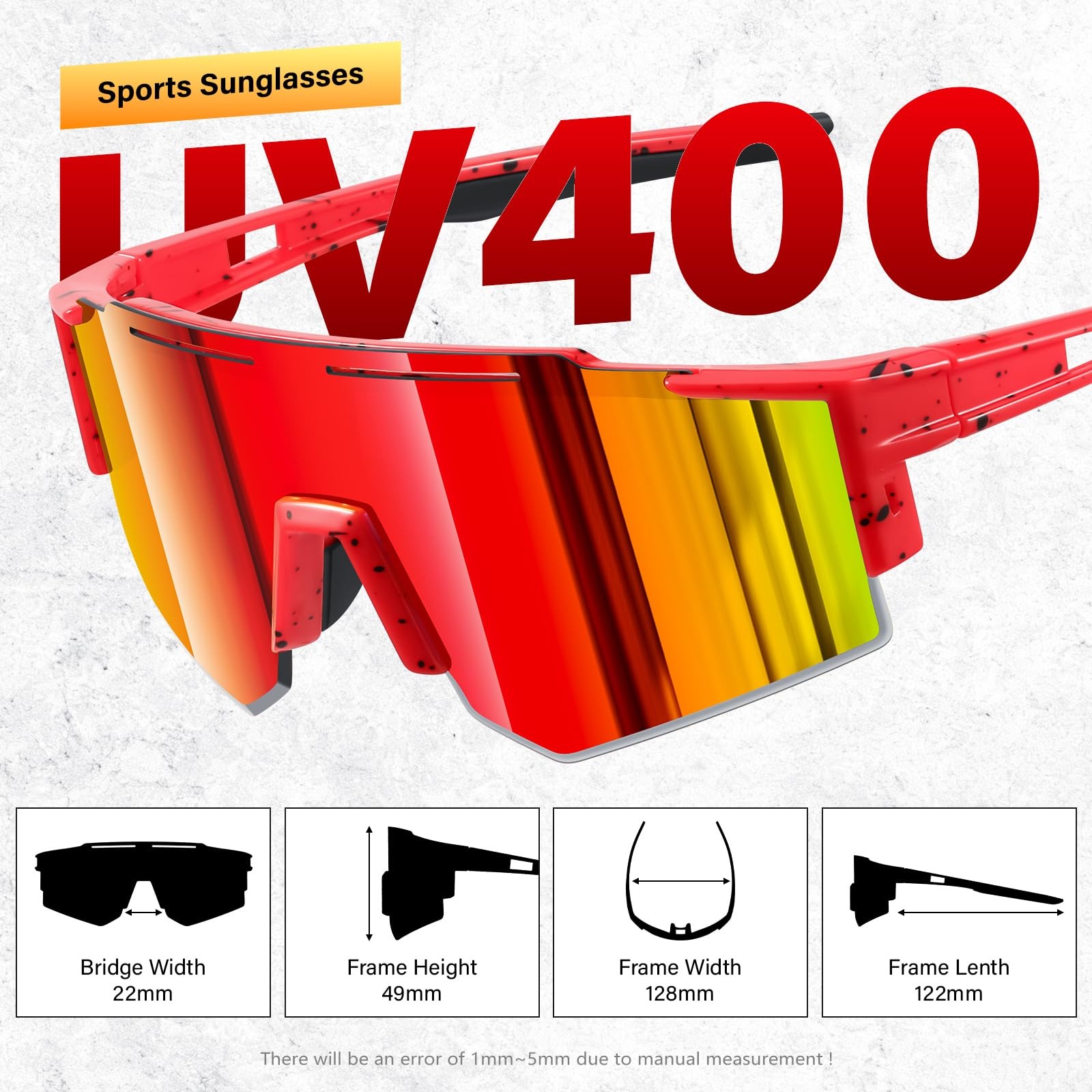 2PACK Oversized Kids Sunglasses Youth Baseball Sun Glasses Boys Girls Softbal…