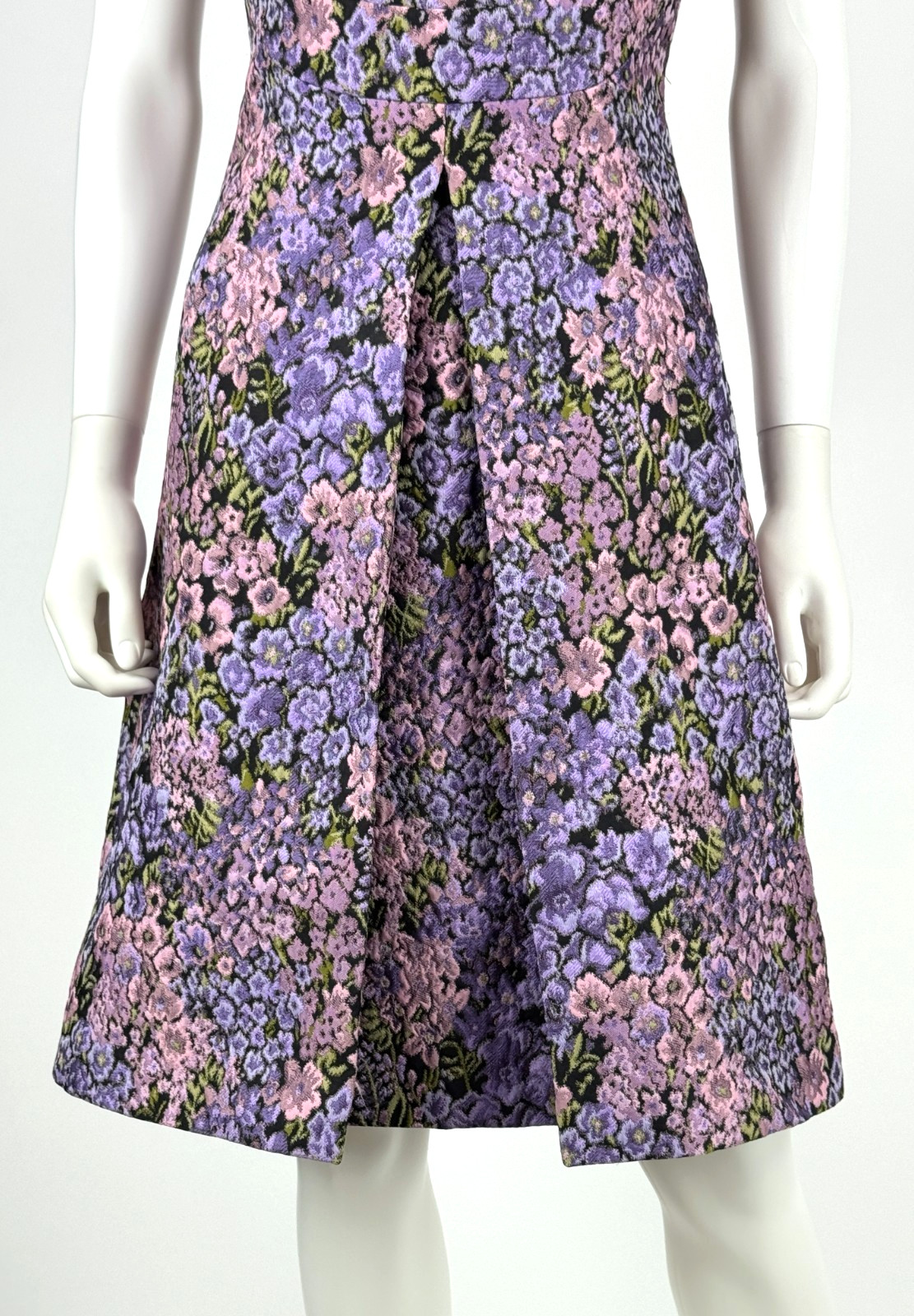 $1.7K Michael Kors Collection Jacquard Lilac Floral Dress 4 US 40 S Lined Runway