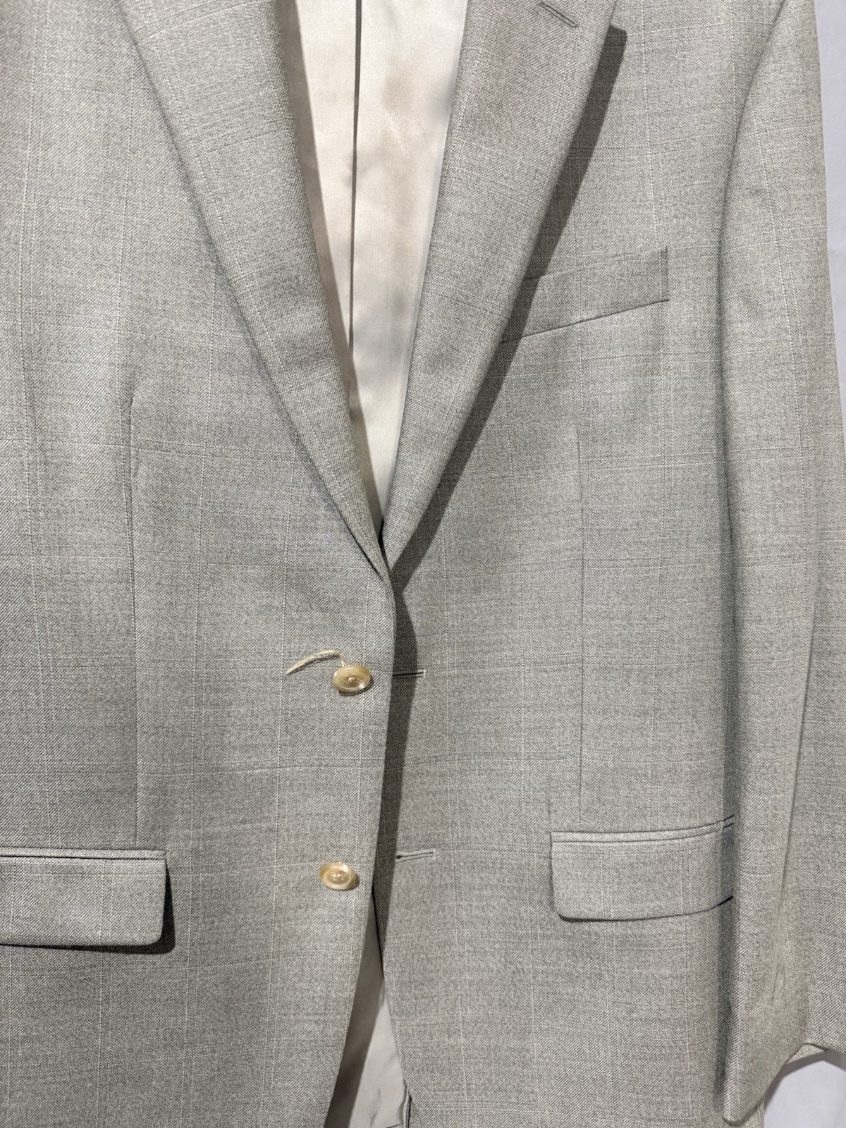 Lauren Ralph Lauren Men’s Gray 1-Piece Suit 40R 2-Button Silk/Wool