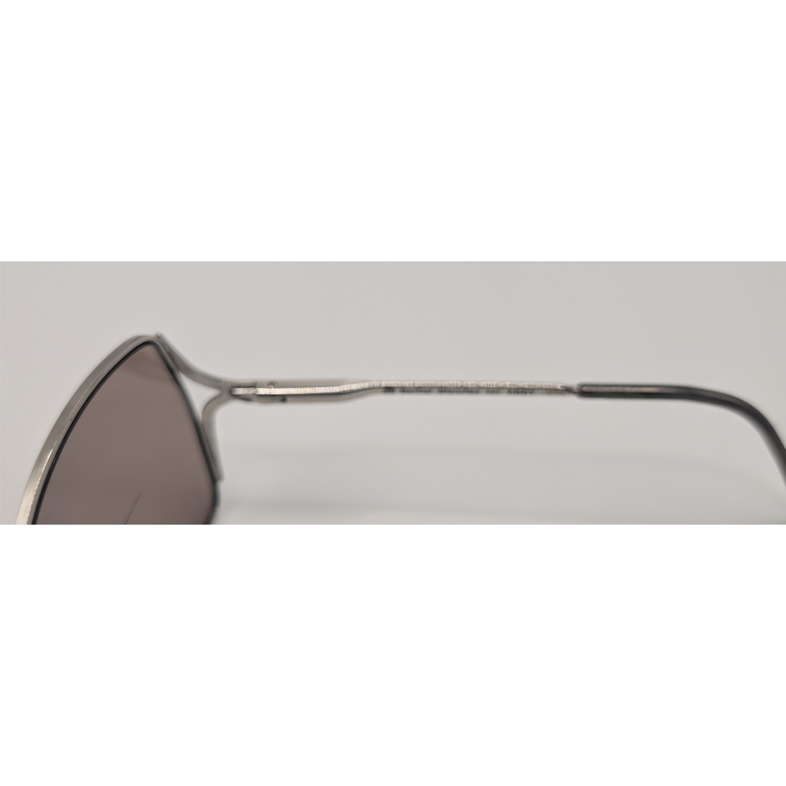 BerDel Sferoflex Abby Vintage Square Sunglasses Silver Blueburst Italy 120mm