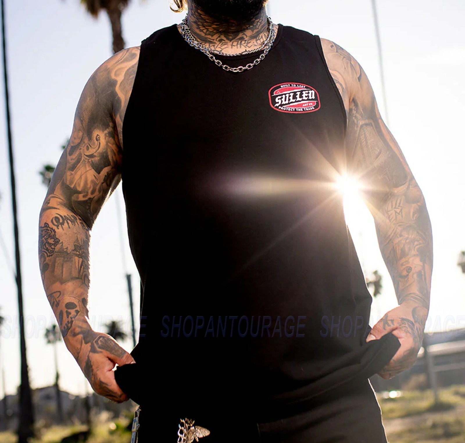 Sullen Art Collective Slant Premium Fit SCM8229 New Tattoo Tank Top for Men