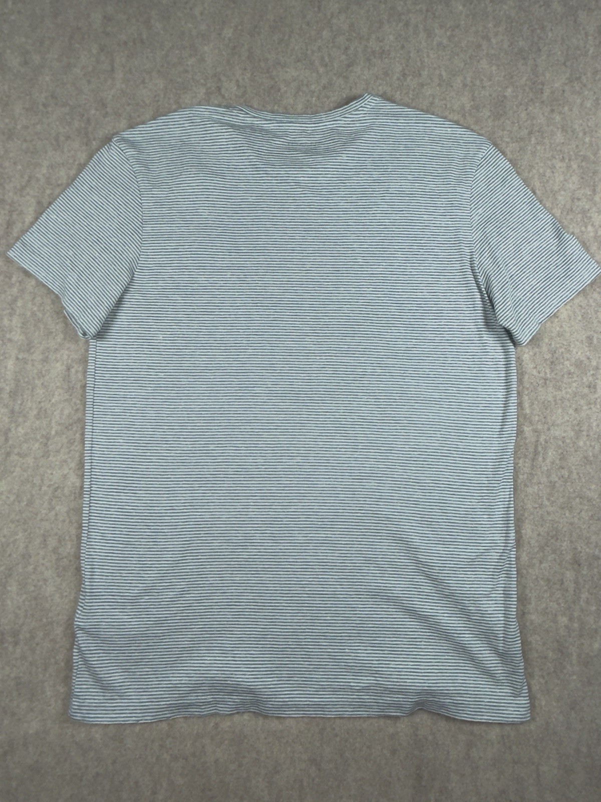All Saints Sky Blue Chalk White Short Sleeve Crew T-Shirt Medium Designer MD004J