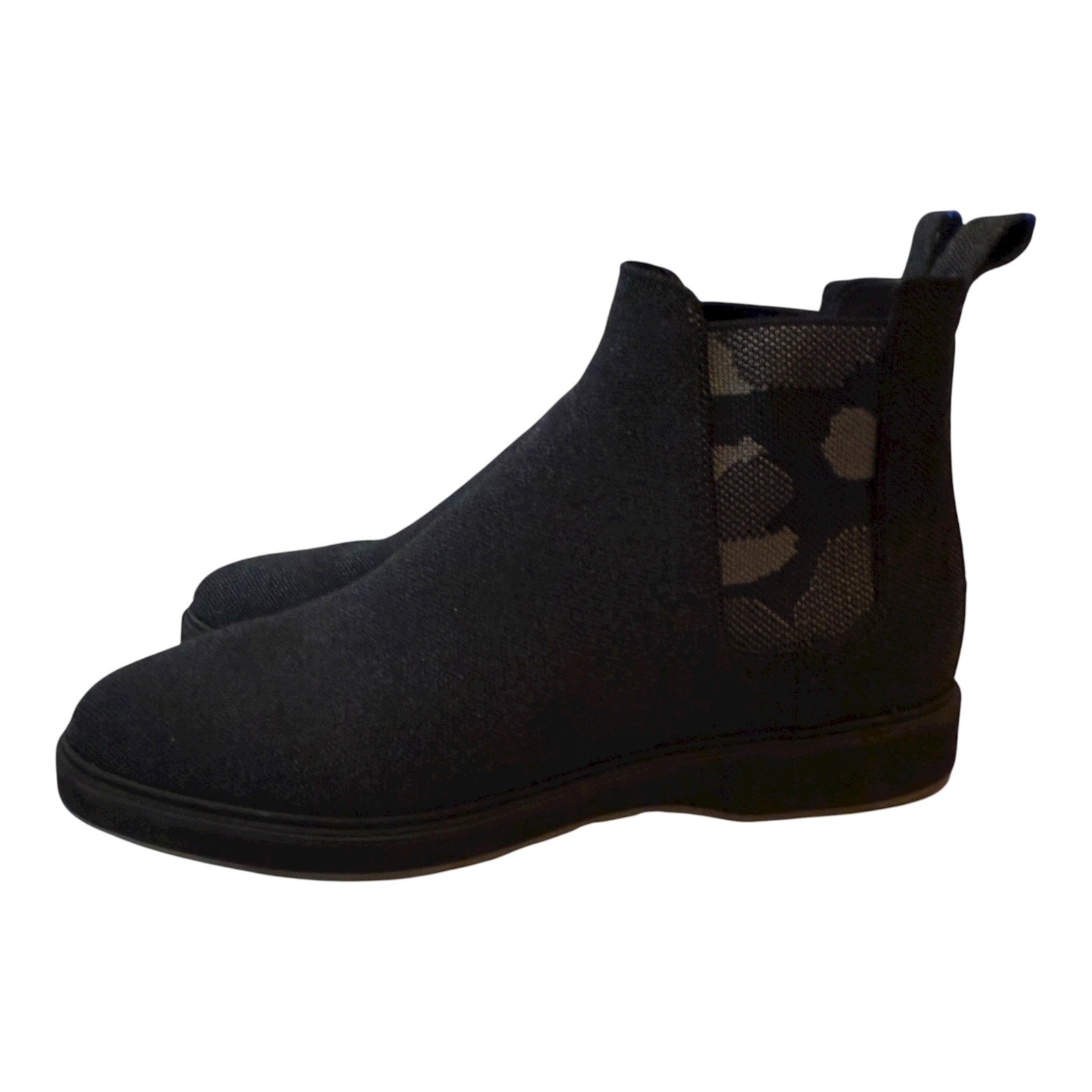 Rothys Merino Wool Chelsea Boots Black Gray Mens 13