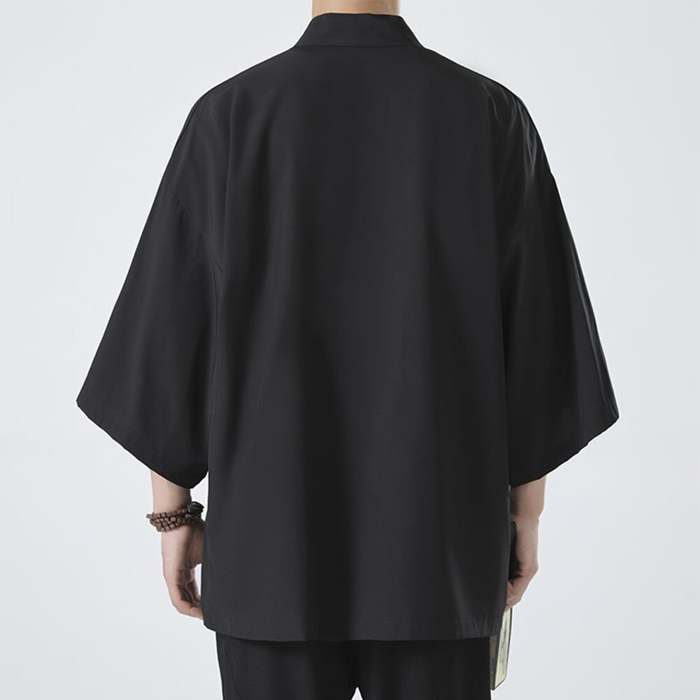 Comfy Fashion Shirt Jacket Yukata 3/4 Sleeve Cardigan Coat Japanese Kimono
