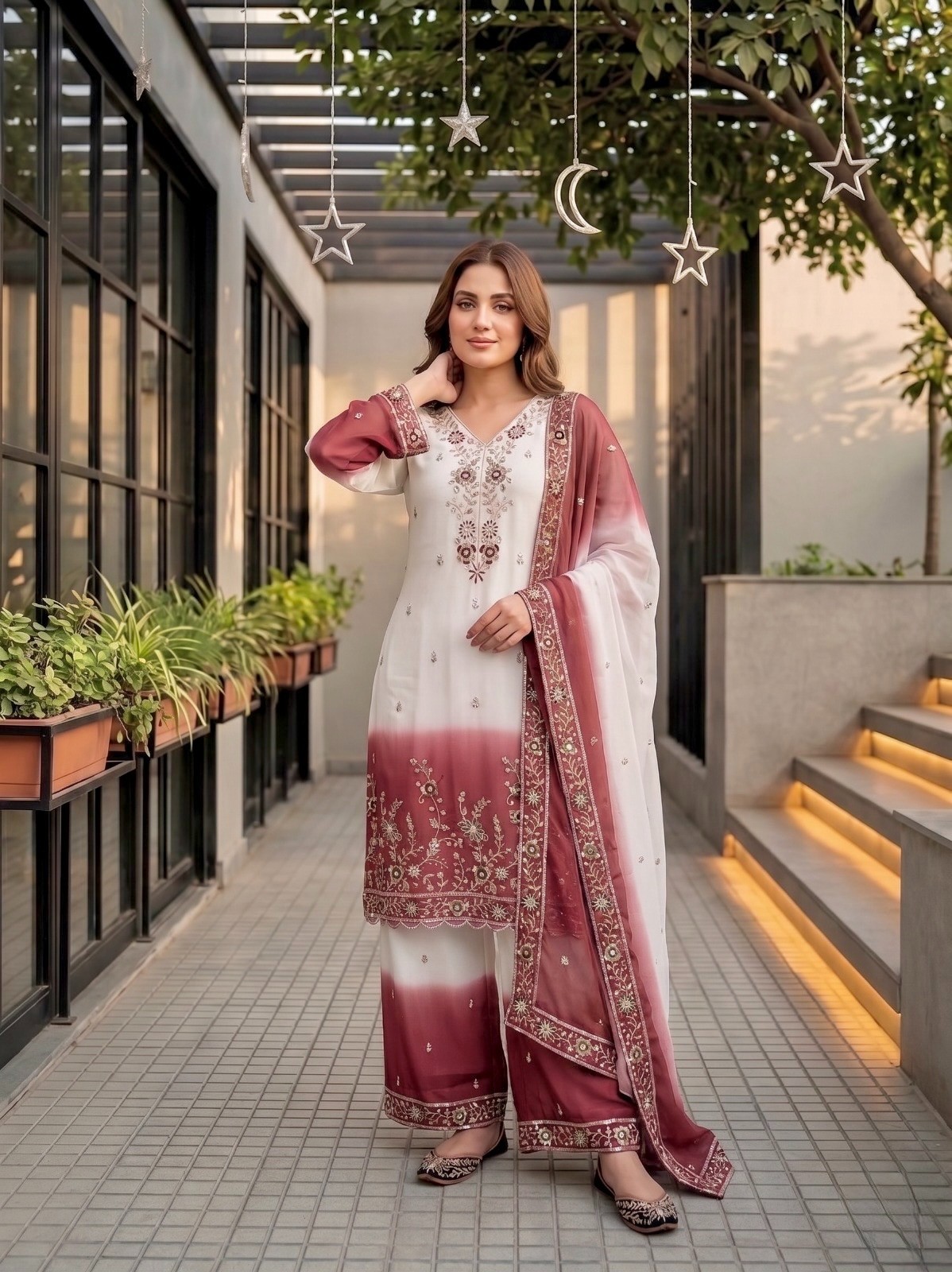 SALWAR KAMEEZ INDIAN WEDDING PAKISTANI PARTY WEAR DRESS SHARARA BOLLYWOOD SUIT L