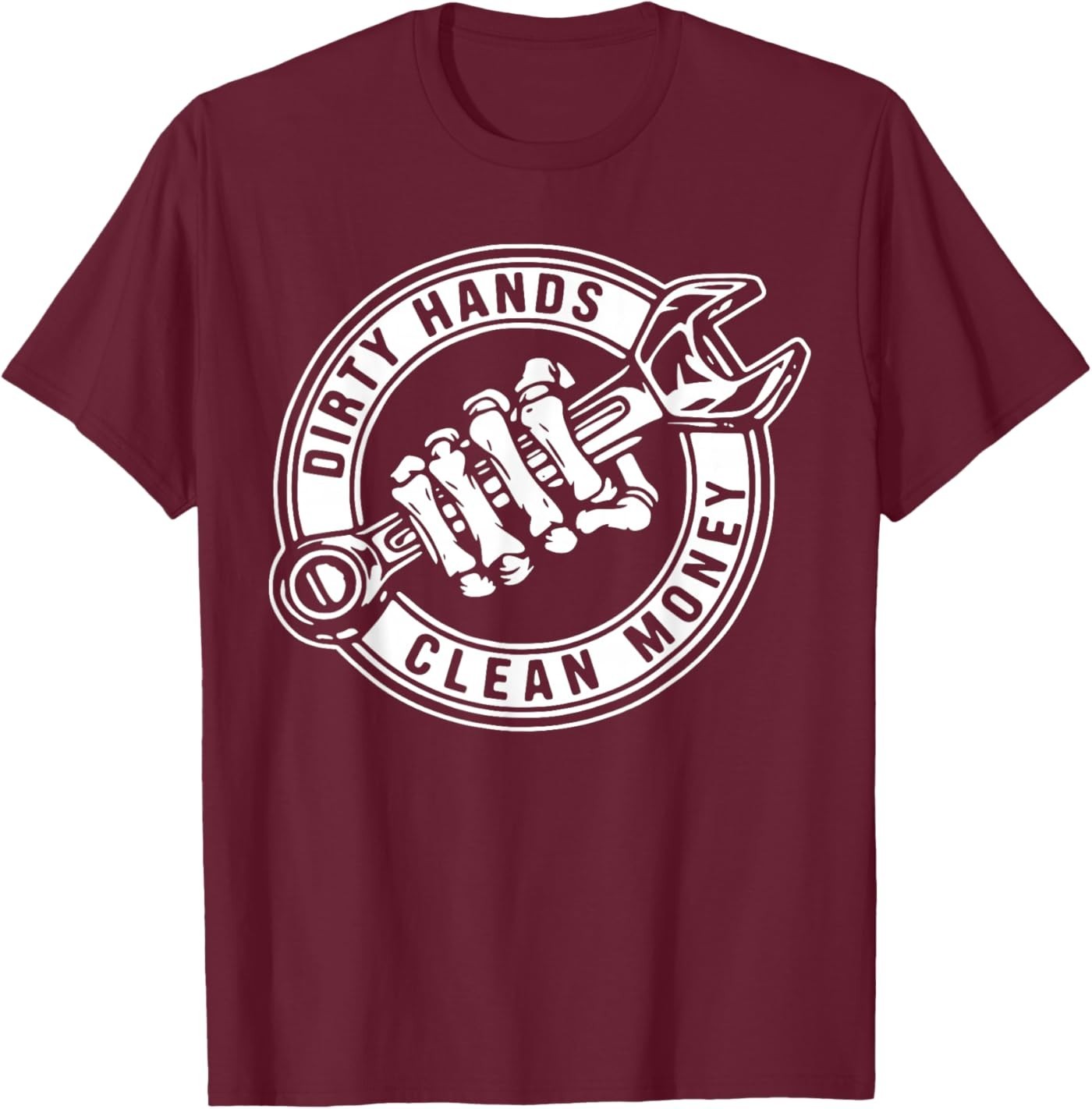 Retro Mechanic Dirty Hands Clean Car Money Fathers Day T-Shirt