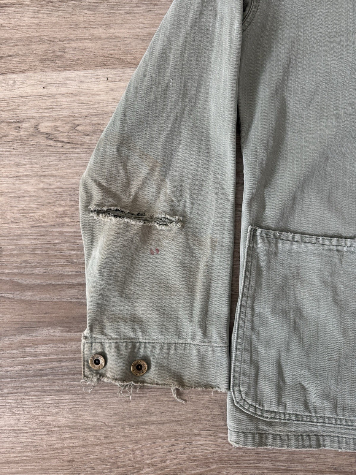 1940s WW2 USMC Men’s Utility Herringbone Jacket. Size 34.